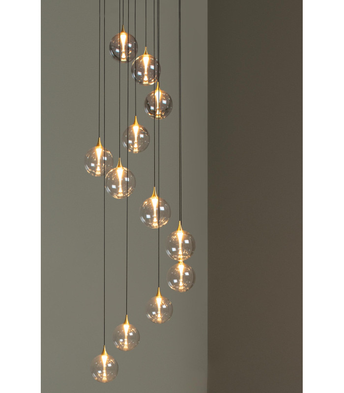 Premium Gisela Pendant light Ø61cm LED Dim. 2700K - Transparent-4