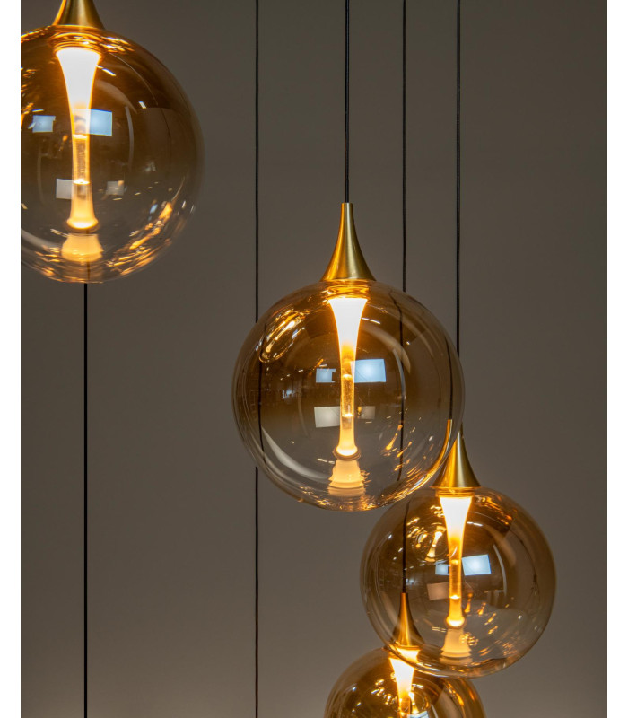 Premium Gisela Pendant light Ø61cm LED Dim. 2700K - Amber-5