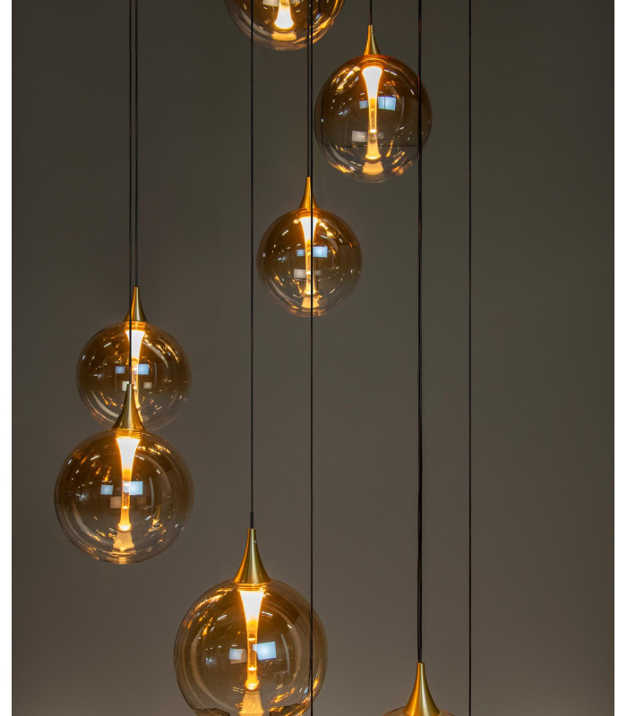 Premium Gisela Pendant light Ø61cm LED Dim. 2700K - Amber-6