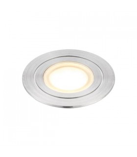 Integrated LED 1 Light Outdoor Recessed Light Marine Grade Brushed Stainless Steel, Frosted IP67 - 1