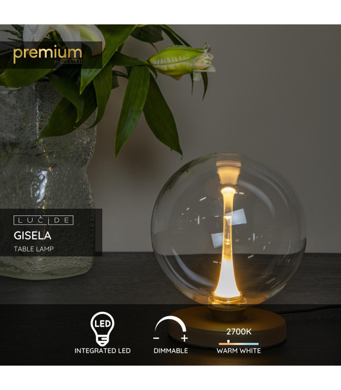 Premium Gisela Table lamp Ø16cm LED Dim. 2700K - Transparent-2