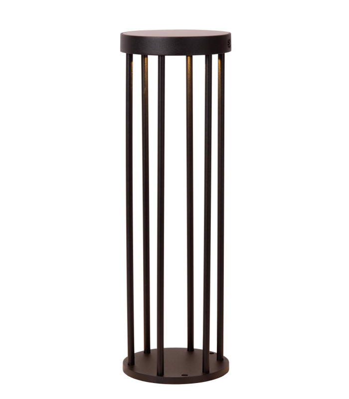 Jackson Bollard light- Solar Ø16cm LED Dim to warm 2850K/3150K IP65 - Day/Night Sensor - Black-1