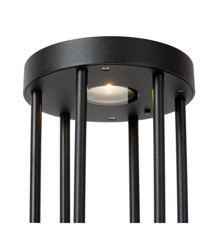 Jackson Bollard light- Solar Ø16cm LED Dim to warm 2850K/3150K IP65 - Day/Night Sensor - Black-5