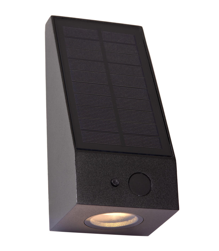 Irwin Wall light Outdoor- Solar - LED Dim. 2850K/3150K IP54 - Day/Night Sensor - Black-1