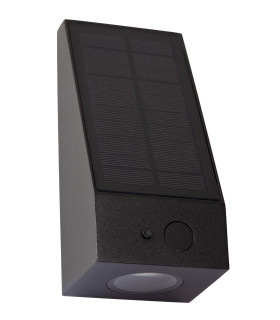 Irwin Wall light Outdoor- Solar - LED Dim. 2850K/3150K IP54 - Day/Night Sensor - Black-2