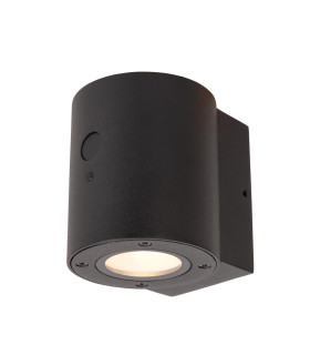 Perth Wall light Outdoor- Solar Ø9cm LED Dim. 2850K/3150K IP65 - Day/Night Sensor - Black-1