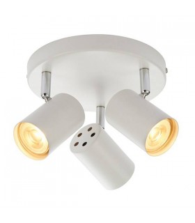 3 Light Spotlight Matt White, Chrome Plate, GU10 - 1
