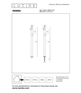 Ibamba Bollard light - LED 3000K IP65 - Black-2