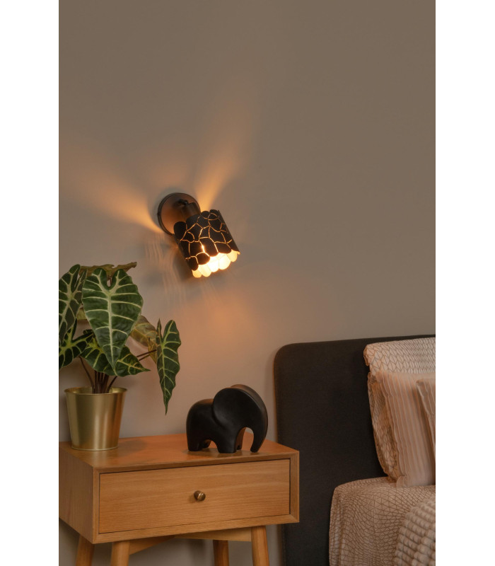Almelo Wall spotlight Wall light Ø12cm 1xE14 - Black-4
