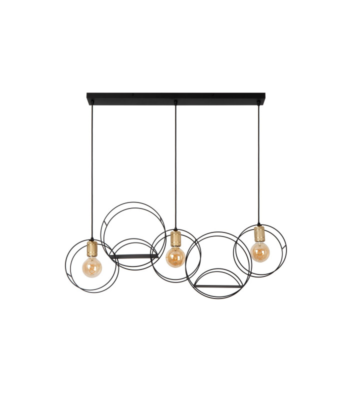 Circle Pendant light - 3xE27 - Black-3