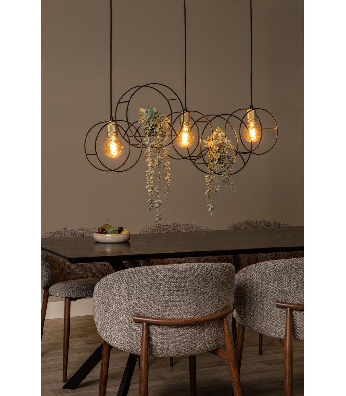 Circle Pendant light - 3xE27 - Black-4