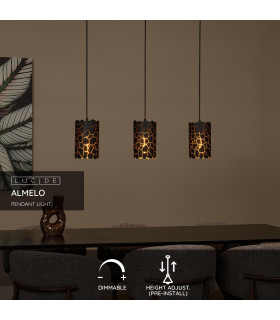 Almelo Pendant light - 3xE27 - Black-2