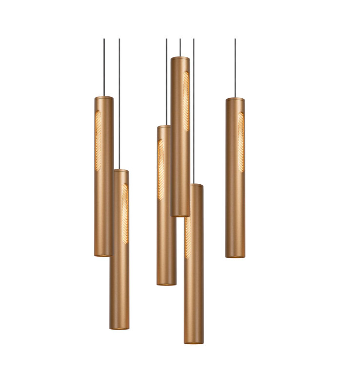 Premium Griffith Pendant light Ø38cm LED Dim. CCT 6x6W 2700K/4000K - Bronze-6