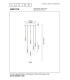 Premium Griffith Pendant light Ø38cm LED Dim. CCT 6x6W 2700K/4000K - Bronze-10