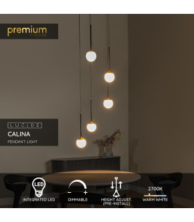 Premium Calina Pendant light Ø42cm LED Dim. 2700K - Black-2