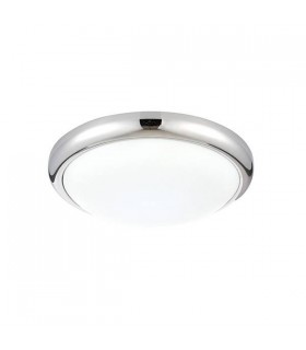 Integrated LED Flush Light Chrome Plate, Opal Polypropylene - 1