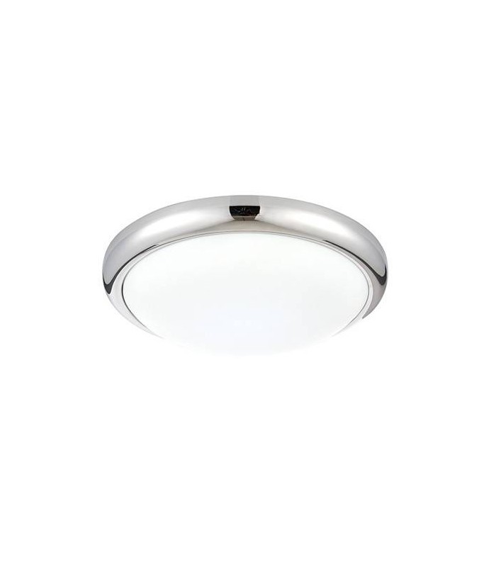 Integrated LED Flush Light Chrome Plate, Opal Polypropylene - 1