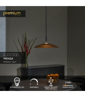 Premium Menga Pendant light Ø40cm LED Dim. 2700K - Amber-2