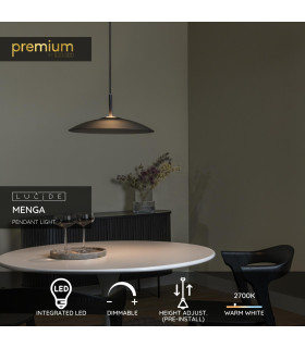 Premium Menga Pendant light Ø40cm LED Dim. 2700K - Smoke Grey-2