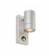 1 Light Outdoor PIR Wall Light Marine Grade Brushed Stainless Steel, Glass IP44, GU10 - 1
