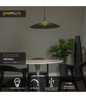 Premium Menga Pendant light Ø60cm LED Dim. 2700K - Smoke Grey-2