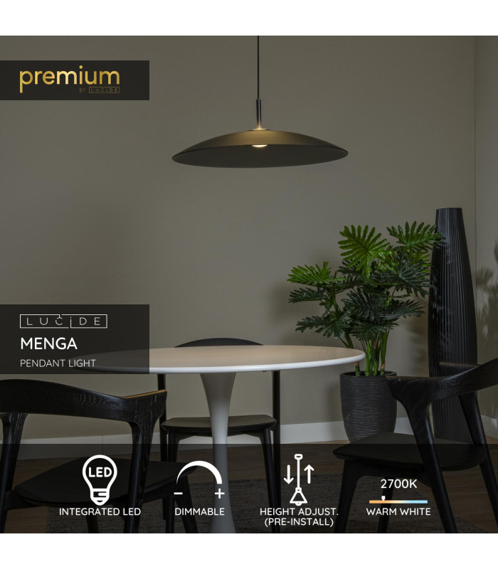 Premium Menga Pendant light Ø60cm LED Dim. 2700K - Smoke Grey-2