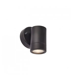 1 Light Outdoor Wall Light Matt Black, Glass IP44, GU10 - 1