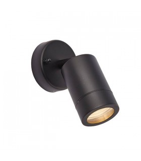 Outdoor Spotlight Matt Black, Glass IP44, GU10 - 1