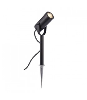 Outdoor Spike Light Matt Black, Glass IP44, GU10 - 1