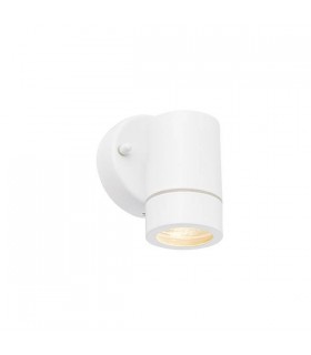1 Light Outdoor Wall Light Gloss White, Glass IP44, GU10 - 1
