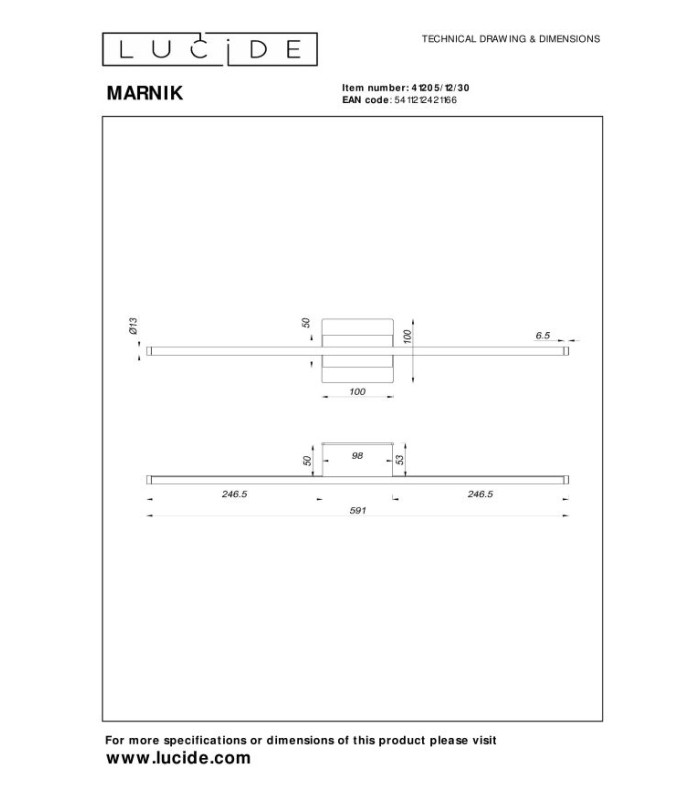 Premium Marnik Wall light - LED Dim. CCT 1x13W 2700K/4000K - Black-5