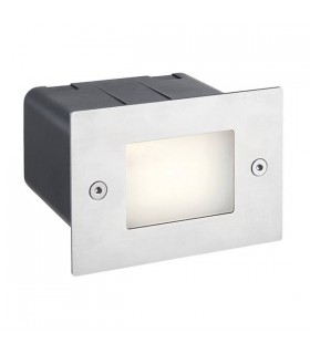 Integrated LED Outdoor Recessed Light Marine Grade Brushed Stainless Steel, Frosted IP44 - 1