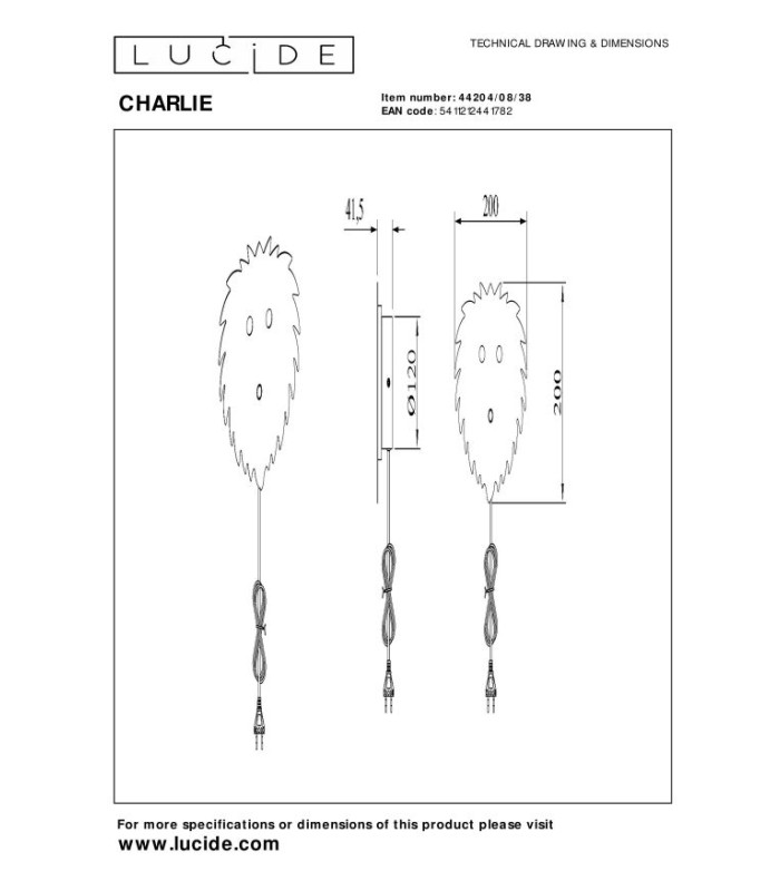 Charlie Wall light Children - LED Dim. 2700K - Cream-7