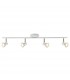 4 Light Spotlight Bar Gloss White, Satin Chrome Plate, GU10 - 1