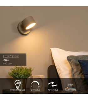 Gian Wall light - LED Dim. 2700K - Taupe-2