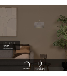 Ninja Pendant light Ø20cm 1xE27 - Grey-2