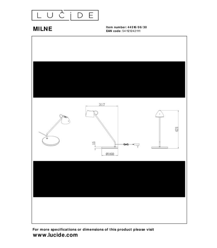 Milne Table lamp - LED Dim. 2700K - Black-4