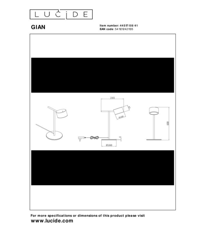 Gian Table lamp - LED Dim. 2700K - Taupe-8