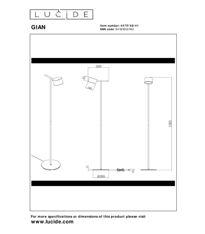 Gian Floor lamp - LED Dim. 2700K - Taupe-5