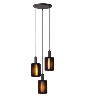 Lambres Pendant light - 3xE27 - Black-1