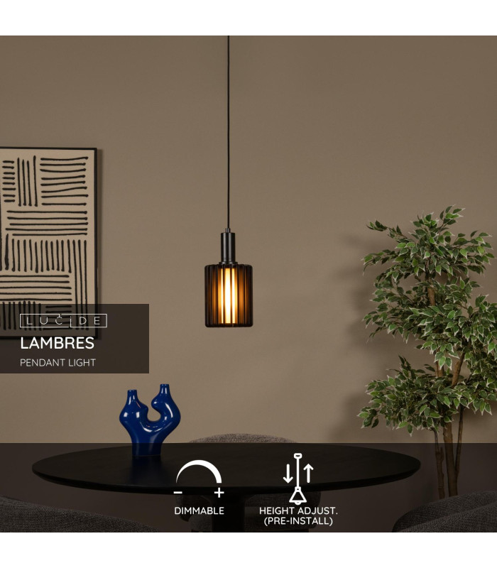 Lambres Pendant light Ø15cm 1xE27 - Black-2
