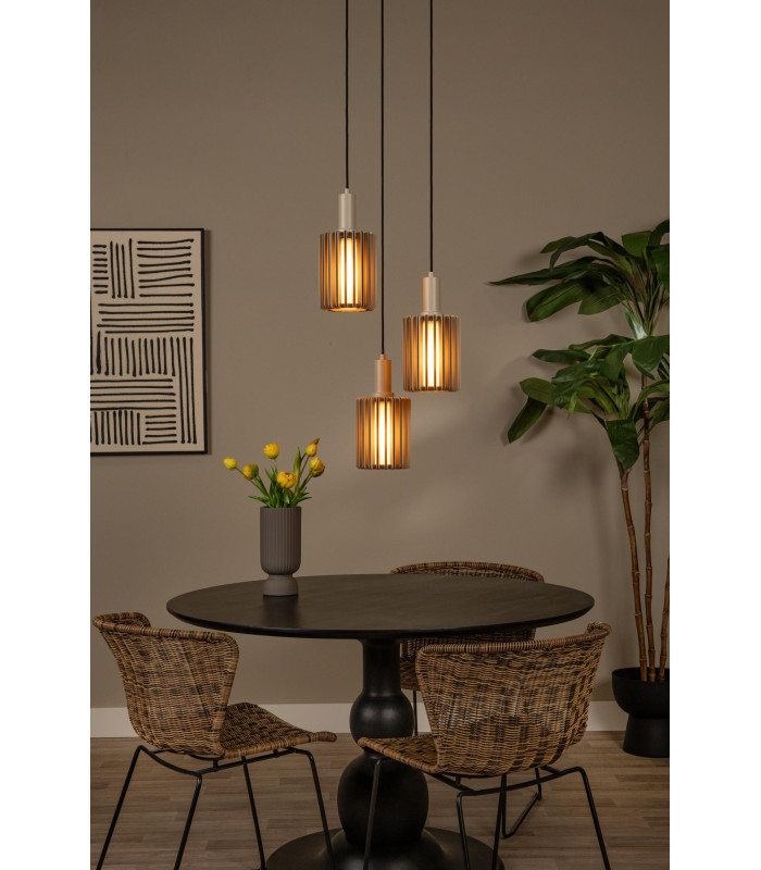 Lambres Pendant light - 3xE27 - Taupe-4
