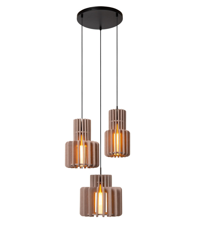 Rollo Pendant light - 3xE27 - Taupe-1