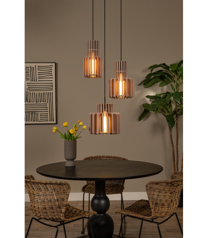 Rollo Pendant light - 3xE27 - Taupe-4