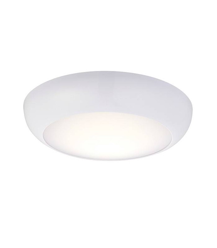 Integrated LED Outdoor Flush Light Gloss White, Opal IP65 - 1