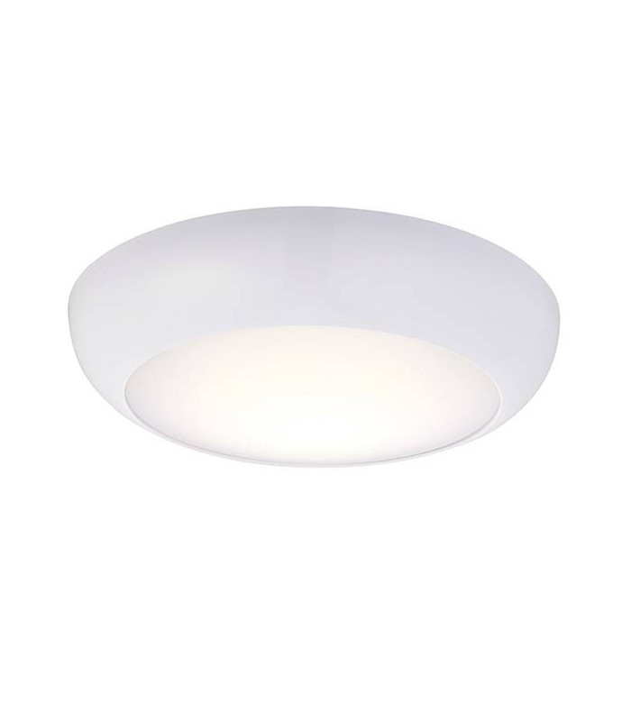 Integrated LED Outdoor Flush Light Gloss White, Opal IP65 - 1