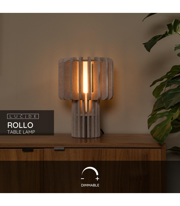 Rollo Table lamp - 1xE27 - Taupe-2