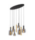 Joanet Pendant light - 6xE27 - Brass-7