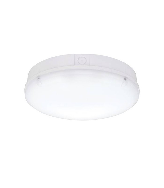 Integrated LED Outdoor Flush Light Gloss White, Opal IP65 - 1