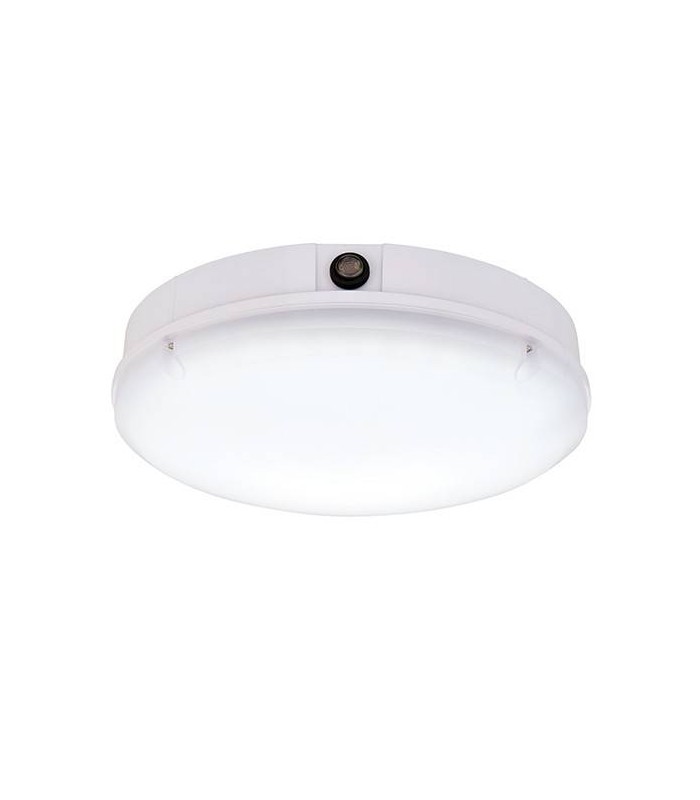 Integrated LED Outdoor Flush Light Gloss White, Opal IP65 - 1